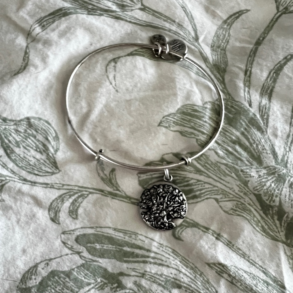 Alex and Ani Disney Animal Kingdom Tree of Life Silver Charm Bangle